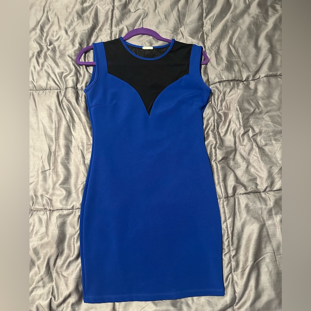 Black and blue bodycon dress size medium